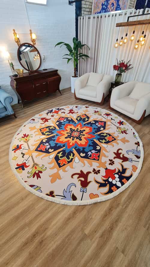 قیمت خرید فرش چاپی گرد